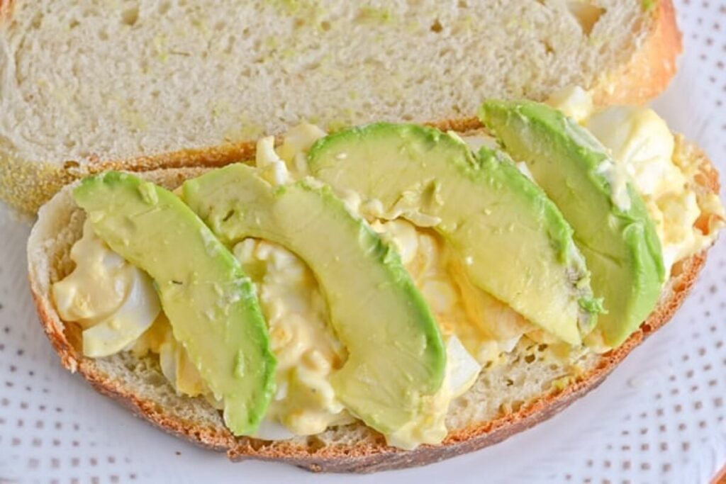 egg mayo avacoda sandwich